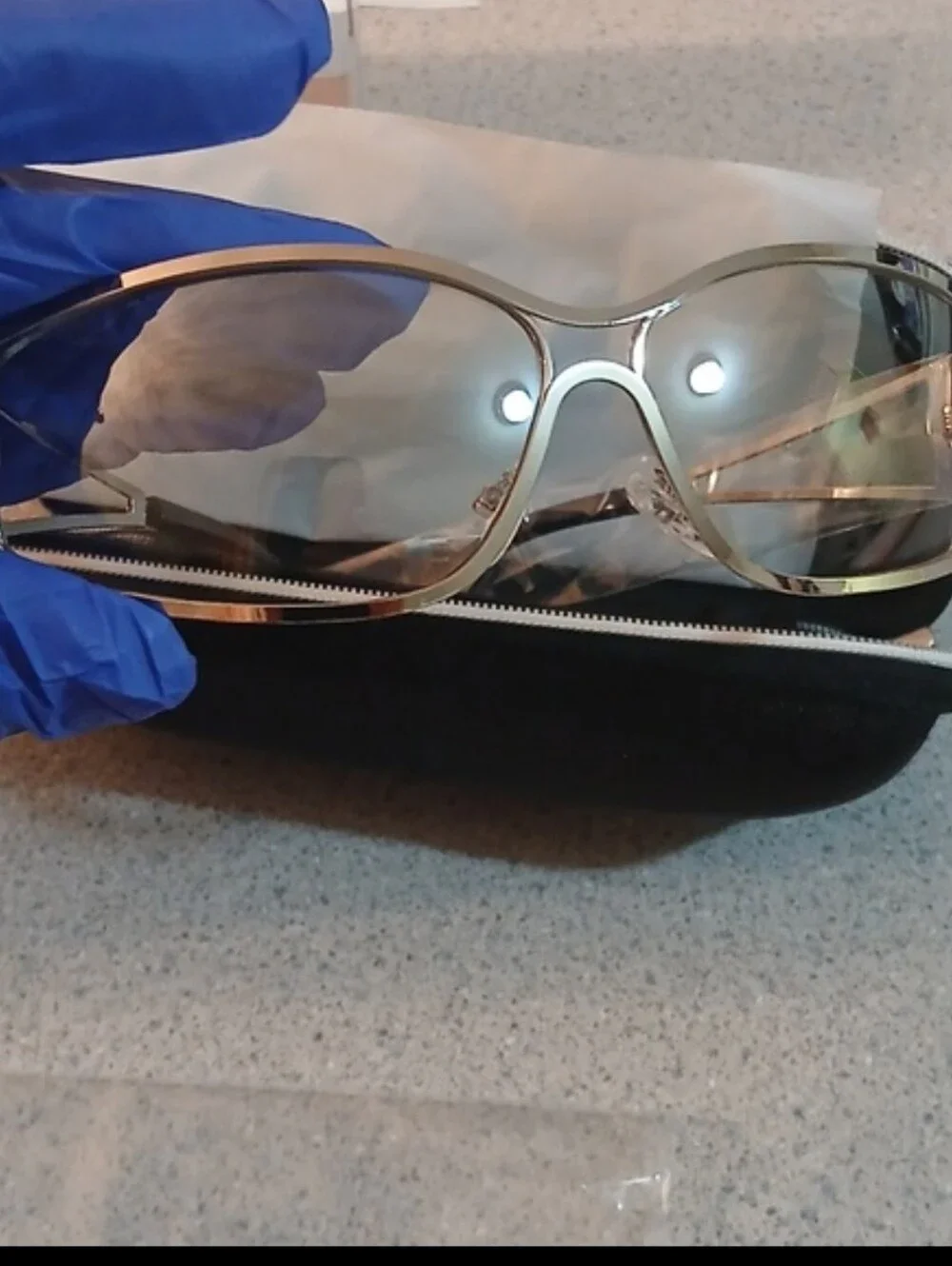 Silvery Photochromic (Color Changing) Women's Sunglasses.